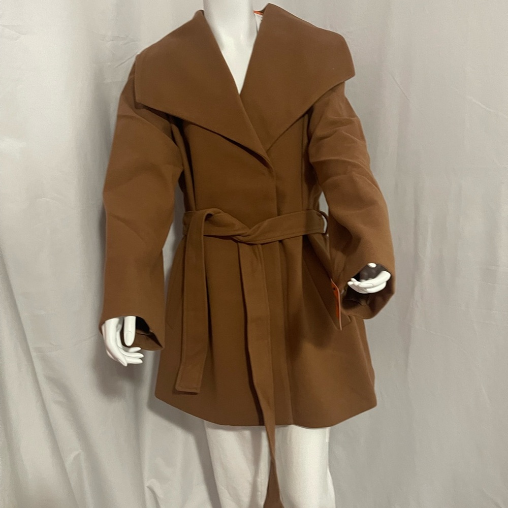 TAHARI Elegant Brown Women's Coat water resistant - Picture 1 of 17